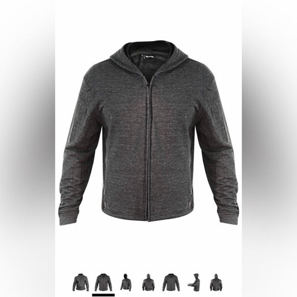 Men’s black leather jacket with removable hoodie and level 3 armors 2XL - Picture 5 of 5